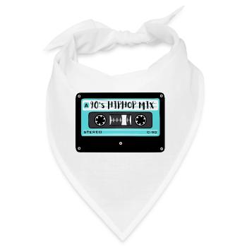 Kassette Hip Hop Mix 90's Design - Bandana - Weiß - Vorne