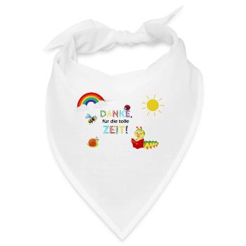 Kindergarten Verabschiedung Schulkind Einschulung - Bandana - Weiß - Vorne