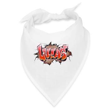 Lucas graffiti name red - Bandana - Weiß - Vorne