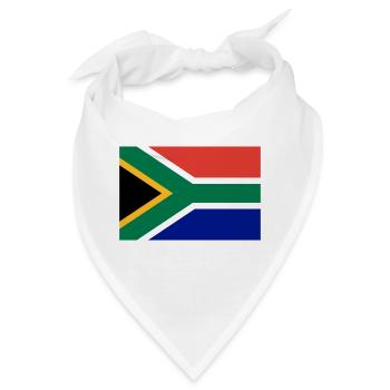 Südafrikanische Flagge - Bandana - Weiß - Vorne