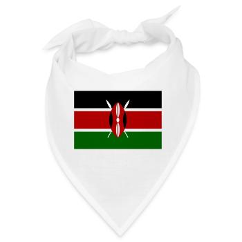 Kenya-Flagge - Bandana - Weiß - Vorne