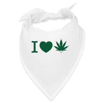 Weed | Marihuana | Cannabis - Bandana - Weiß - Vorne