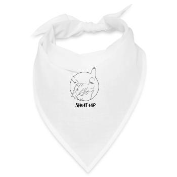Drawing – Shut up! Hand sign - Bandana - Weiß - Vorne