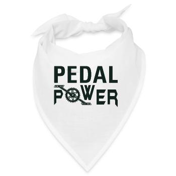 pedal power, Fahrrad, Bike, Bicycle - Bandana - Weiß - Vorne
