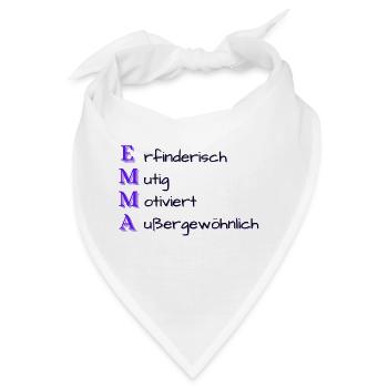 Emma: Name und Eigenschaften - Bandana - Weiß - Vorne