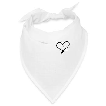 heart herz - Bandana - Weiß - Vorne