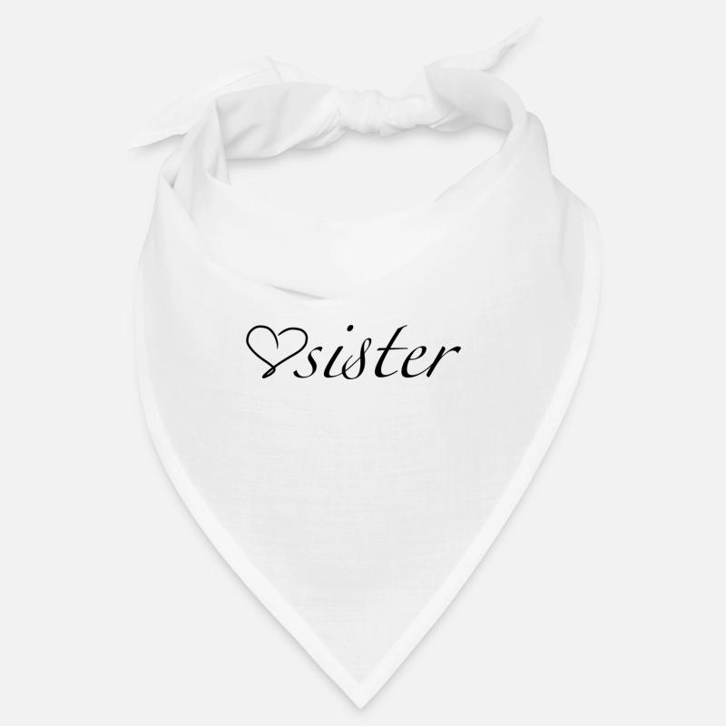 Schwester mit Herz - Bandana - Weiß