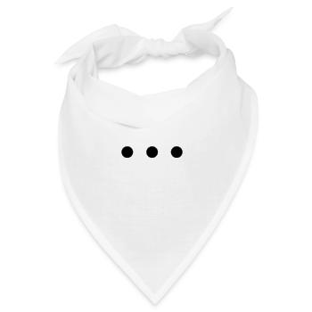 warten Punkte - Bandana - Weiß - Vorne