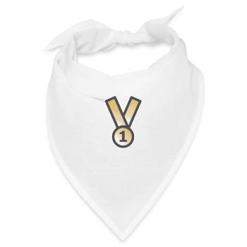 medaille gewinner - Bandana - Weiß - Vorne