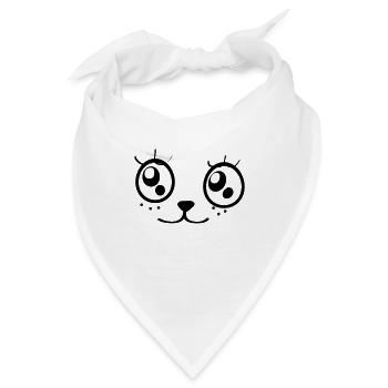 Tier süß - Bandana - Weiß - Vorne
