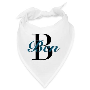 Name - Ben - Bandana - Weiß - Vorne