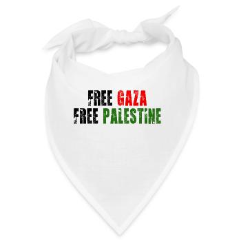 Freies Gaza Freies Palästina - Bandana - Weiß - Vorne