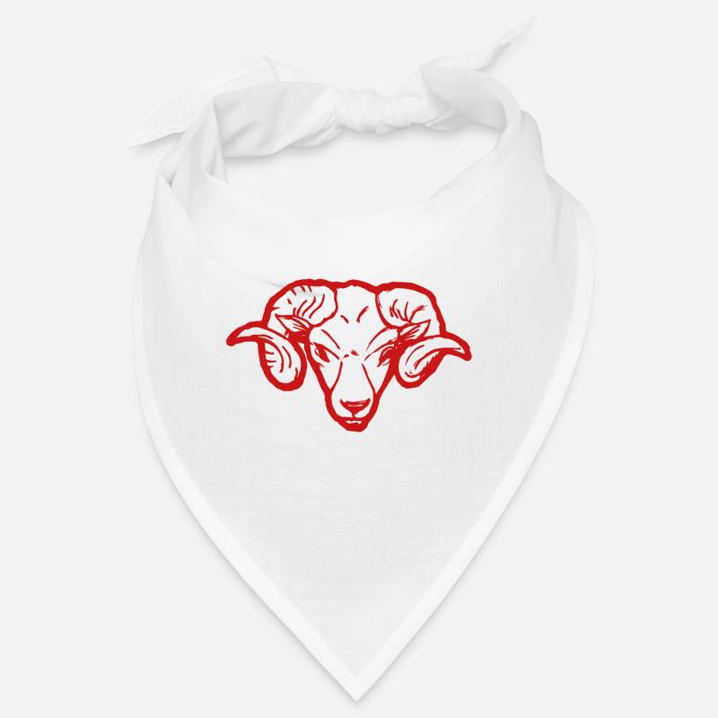 Roter Widderkopf Rammbock Geschenkidee Teufel Bandana