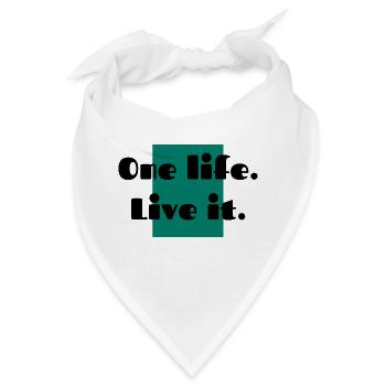 one life live it - Bandana - Weiß - Vorne