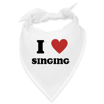 I Love Singing - Bandana - Weiß - Vorne