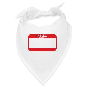 leeres Namens-Tag - Bandana - Weiß - Vorne