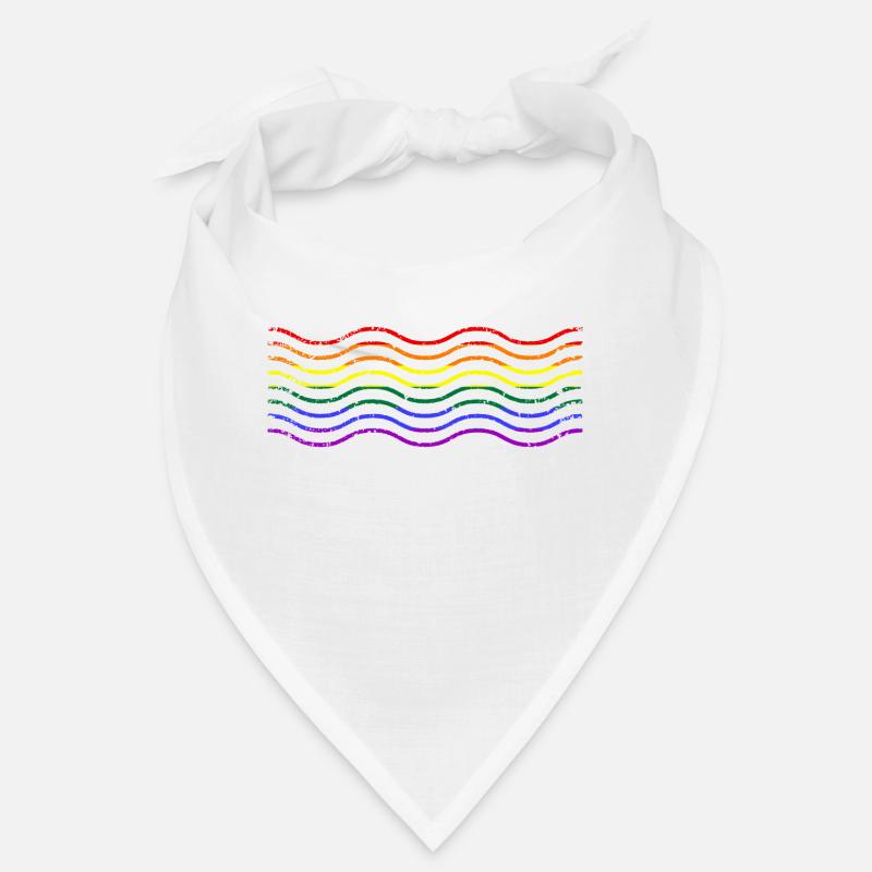 Regenbogenfarben Wellen LGBTQ Bandana