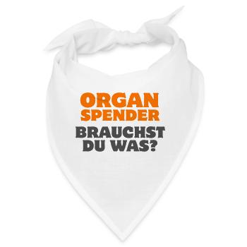 Organspender. Brauchst Du was? Herz Niere Satire - Bandana - Weiß - Vorne
