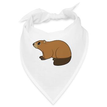 Murmeltier - Bandana - Weiß - Vorne