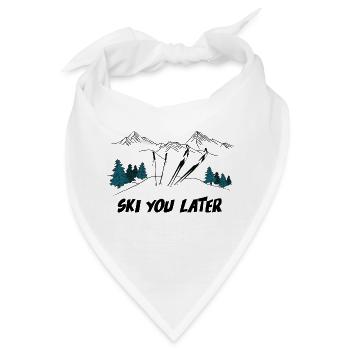 Ski You Later - Wintersport - Bandana - Weiß - Vorne