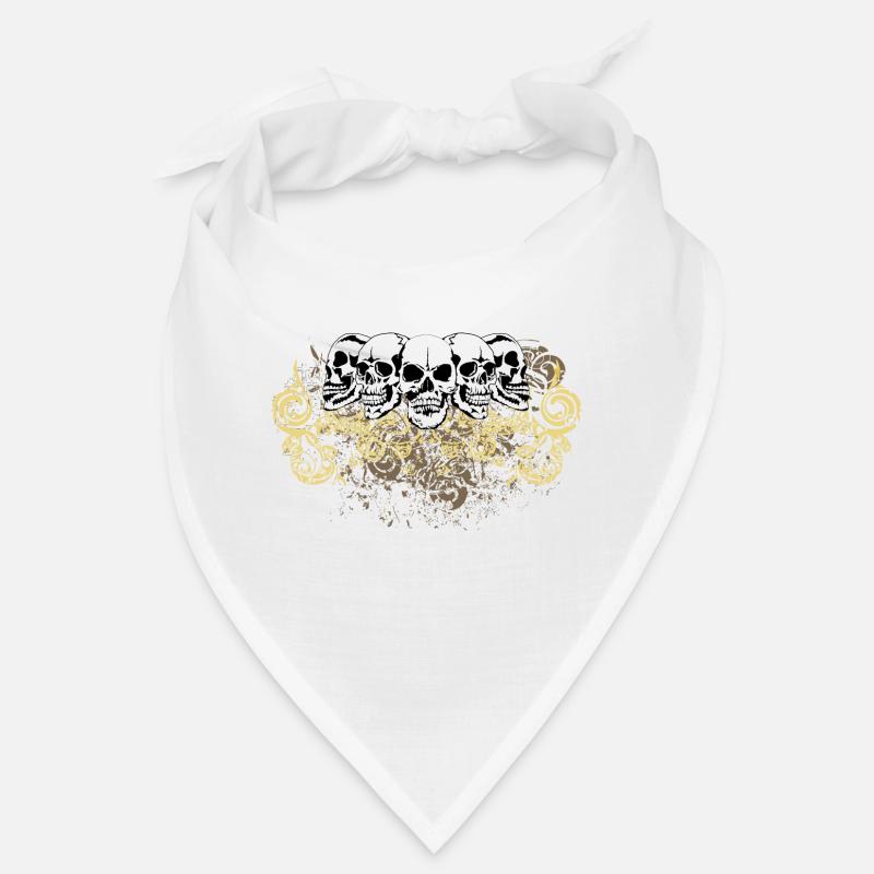 Leiter des Todesgruppenprofils Schädel - Bandana - Weiß