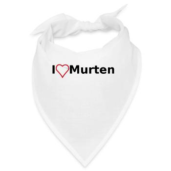 I Love Murten - Bandana - Weiß - Vorne