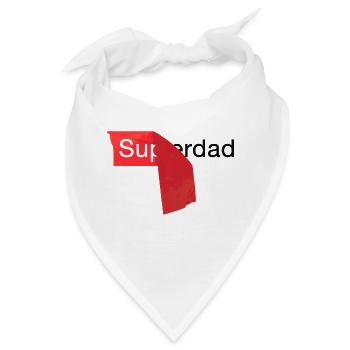 Superdad Papa Vater - Bandana - Weiß - Vorne