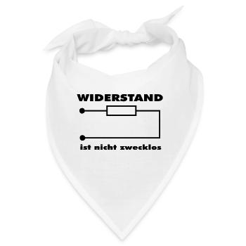 Widerstand ist nicht zwecklos - Bandana - Weiß - Vorne