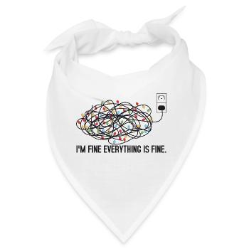 Weihnachtsbeleuchtung I'm fine Alles ist fein hässlich - Bandana - Weiß - Vorne