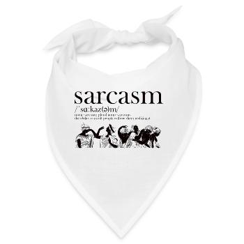Sarcasm Definition - Bandana - Weiß - Vorne