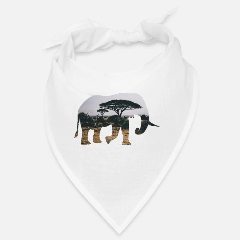 Silhouette de l’éléphant Savannah Bandana