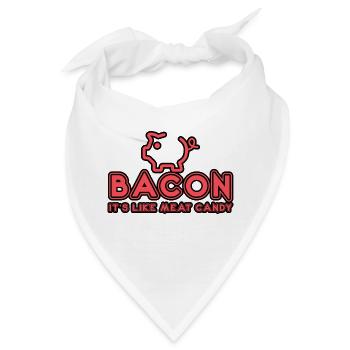 Bacon It's Like Meat Candy 3 - Bandana - Weiß - Vorne