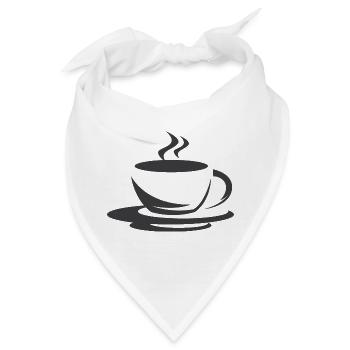 coffee cafe kaffee symbol tasse Illustration icon - Bandana - Weiß - Vorne