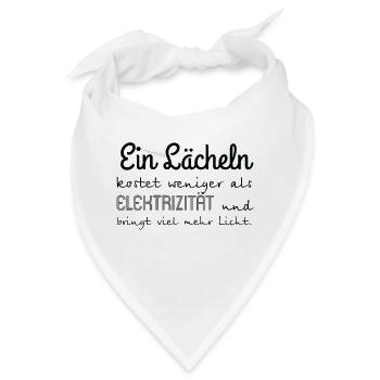 Lächeln - Bandana - Weiß - Vorne