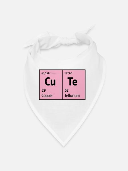 Periodic Table of the Elements CuTe cute cute nice - Bandana - white - Front