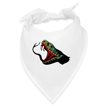 Schlange Tattoo Tattoo - Bandana - Weiß - Vorne