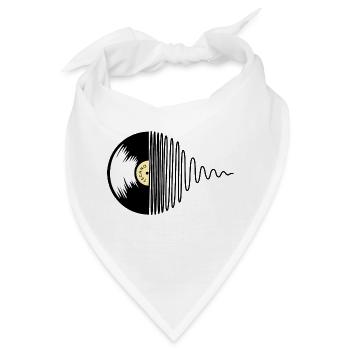 Techno Platte - Bandana - Weiß - Vorne