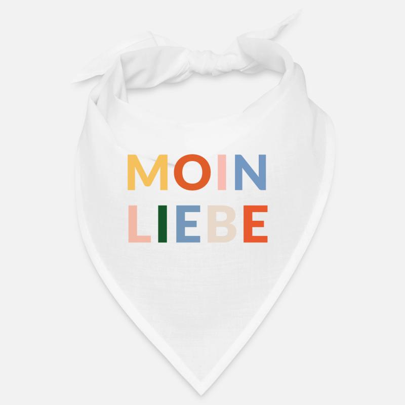 Moin Liebe in bunten Lettern Bandana