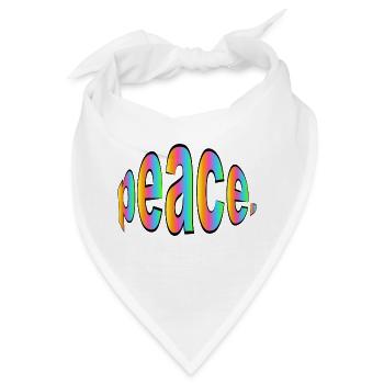 Friede. - Bandana - Weiß - Vorne