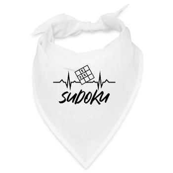 Coole Sudoku Geschenkidee für Logik Fans Kaffee - Bandana - Weiß - Vorne
