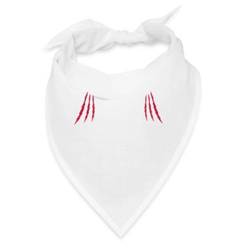 Wunde Kratzer verletzt - Bandana - Weiß - Vorne