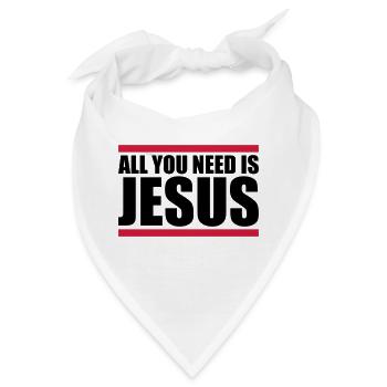 Balken Need Jesus - Bandana - Weiß - Vorne