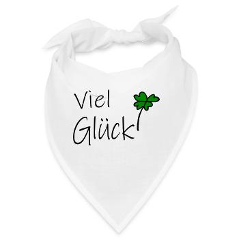 Viel Glück - Bandana - Weiß - Vorne