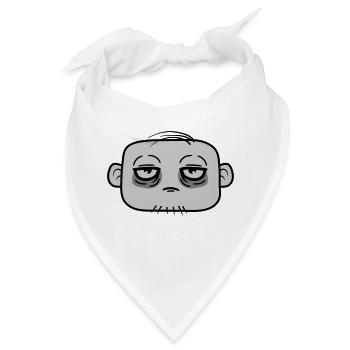 Dunkle Augenringe Gesicht - Bandana - Weiß - Vorne