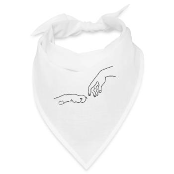 Hundepfote - Bandana - Weiß - Vorne