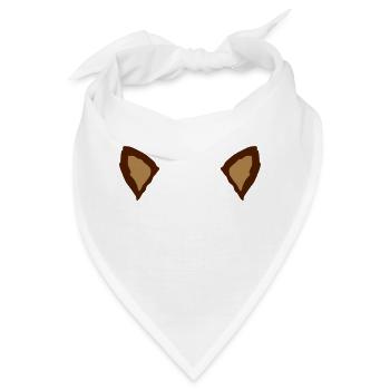 2 Tier Ohren - Bandana - Weiß - Vorne