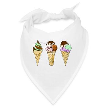 Eis - Bandana - Weiß - Vorne
