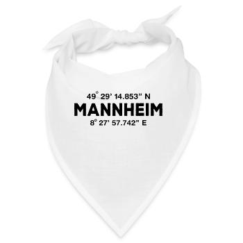 Mannheim Monnem - Bandana - Weiß - Vorne