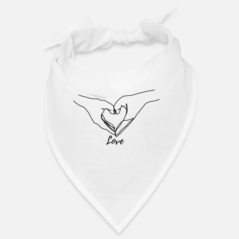 Aimer les mains - Bandana - blanc