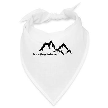 in die Berg dahoam - Bandana - Weiß - Vorne